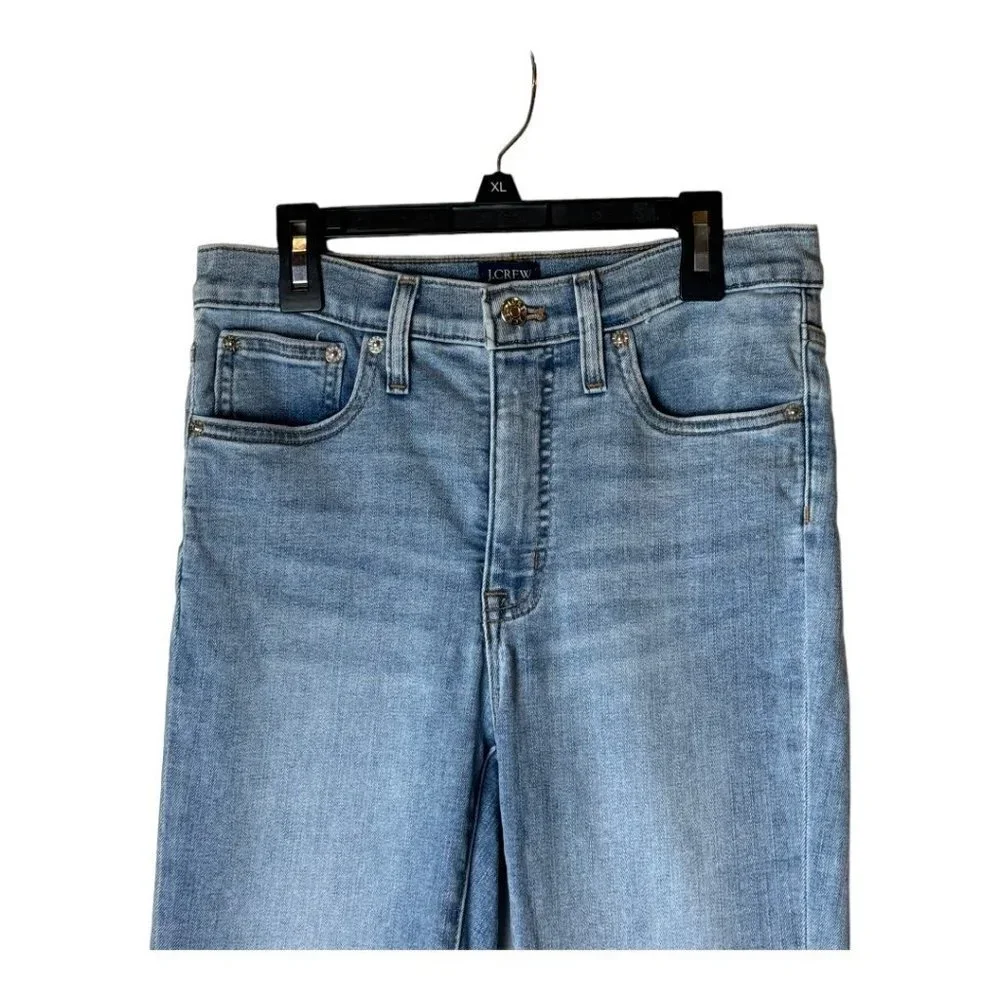 J Crew Jeans Women 27 Blue Denim Light Wash High‎ Rise Skinny Retro Preppy